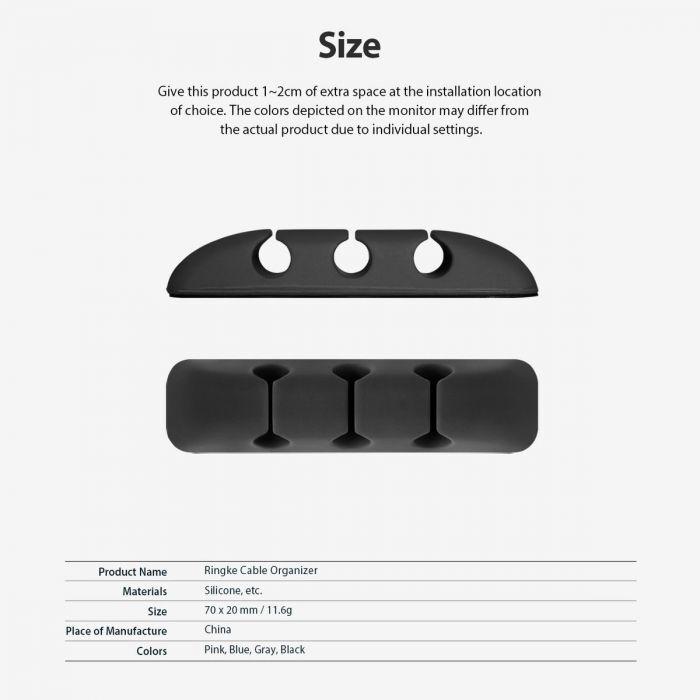 Produktbild Ringke Silicone Cable Organizer (4pcs) Black