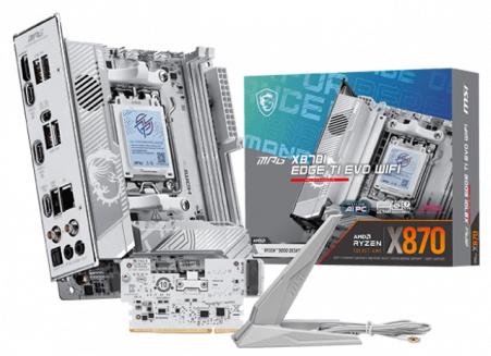 Actual product image MSI MPG X870I EDGE Ti Evo Wifi (X870,AM5,ATX,DDR5) (AM5, AMD X870, Mini-ITX)