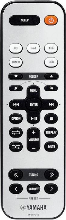 Actual product image Yamaha Piano Craft MCR-332 - Micro HiFi system with CD player and piano lacquer finish (CD player, 2x 20 W)