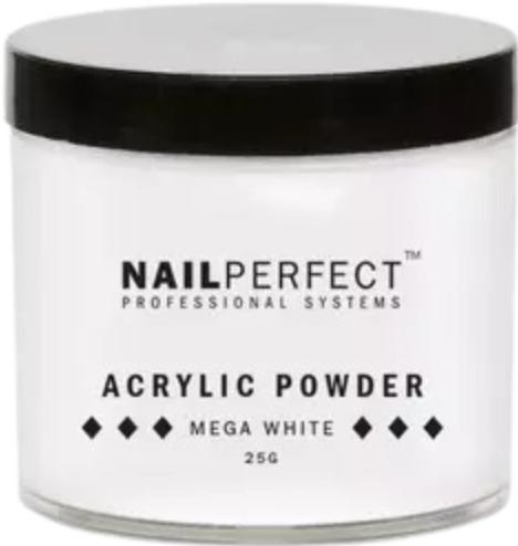 Actual product image Nail Perfect Basic Acrylic Powder Mega White 25g