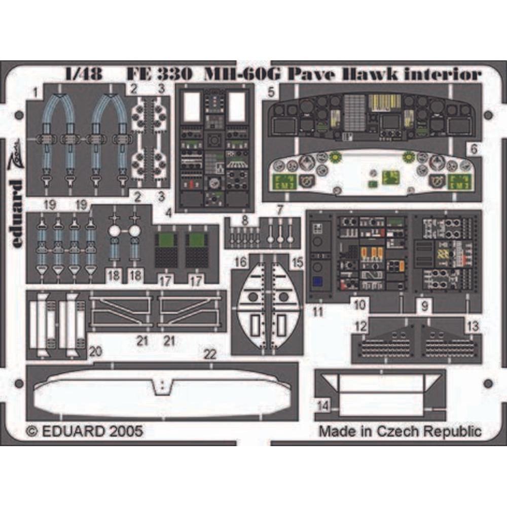 Eduard MH-60G Pave Hawk interior
