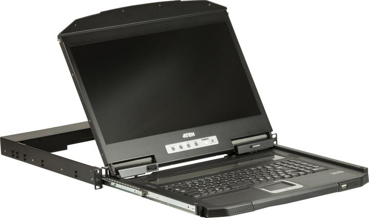 Actual product image Aten CL3100NX UK Short depth single rail 18.5" LCD console (USB, VGA), UK layout