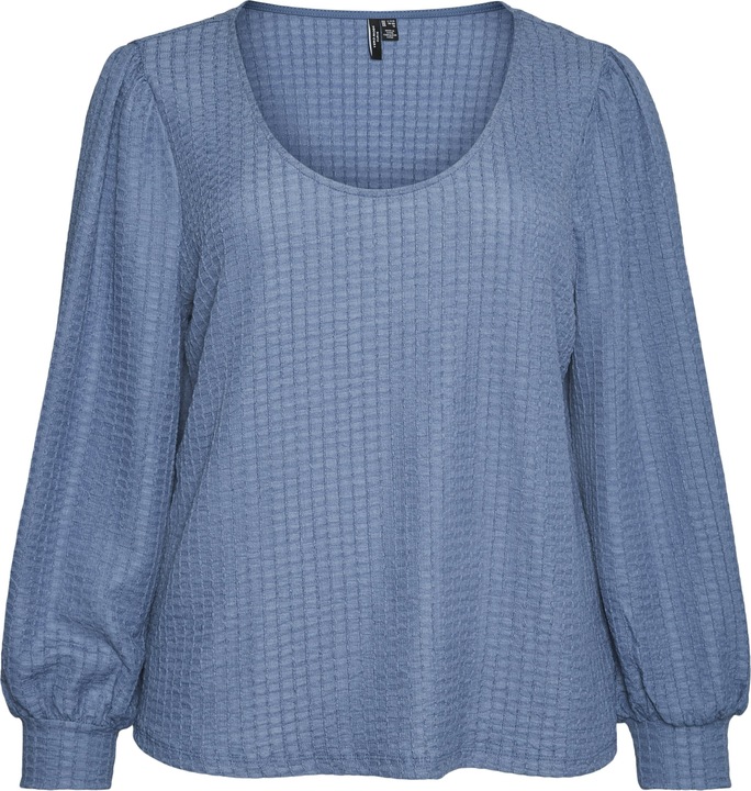 Vero Moda Normal geschnitten U-Ausschnitt Curve Voluminöser Armschnitt Top Bluse