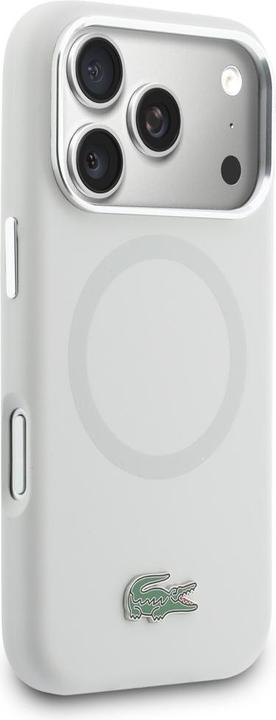 Actual product image Lacoste 17 Pro Back-Cover hul - MagSafe - Metal Edges And Logo - Grau (Apple iPhone 17 Pro)