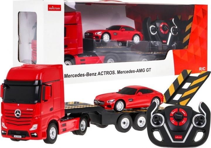 Immagine prodotto Rastar Mercedes-Benz Actros Fjernstyret Lastbil + Mercedes AMG GT Bil 2.4G Rød