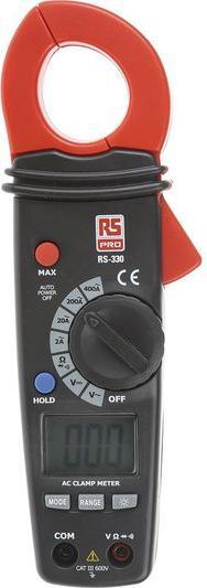 Actual product image RS PRO Mini AC Autoranging Clamp Meter (CAT III 600V)