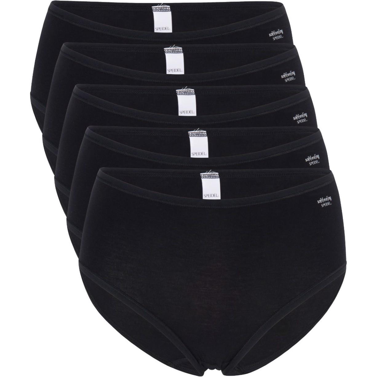 Speidel, Damen, Unterhosen, 5er-Pack Softfeeling Maxislip, Schwarz, (40, 5er Pack)