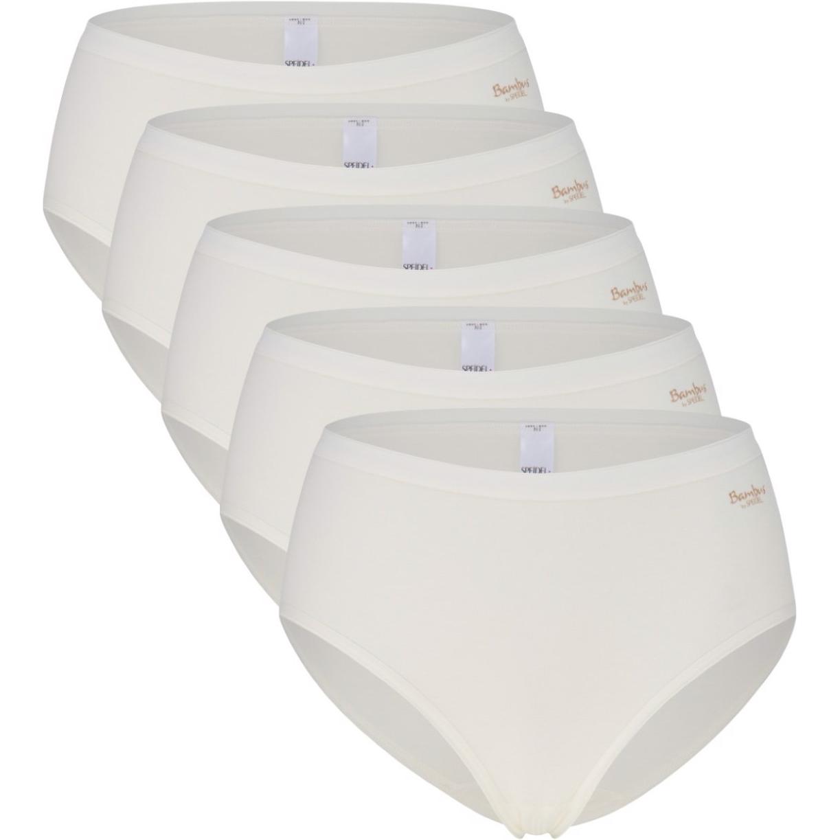 Speidel, Damen, Unterhosen, 5er-Pack Bambus Midi-Slip, Weiss, (40, 5er Pack)