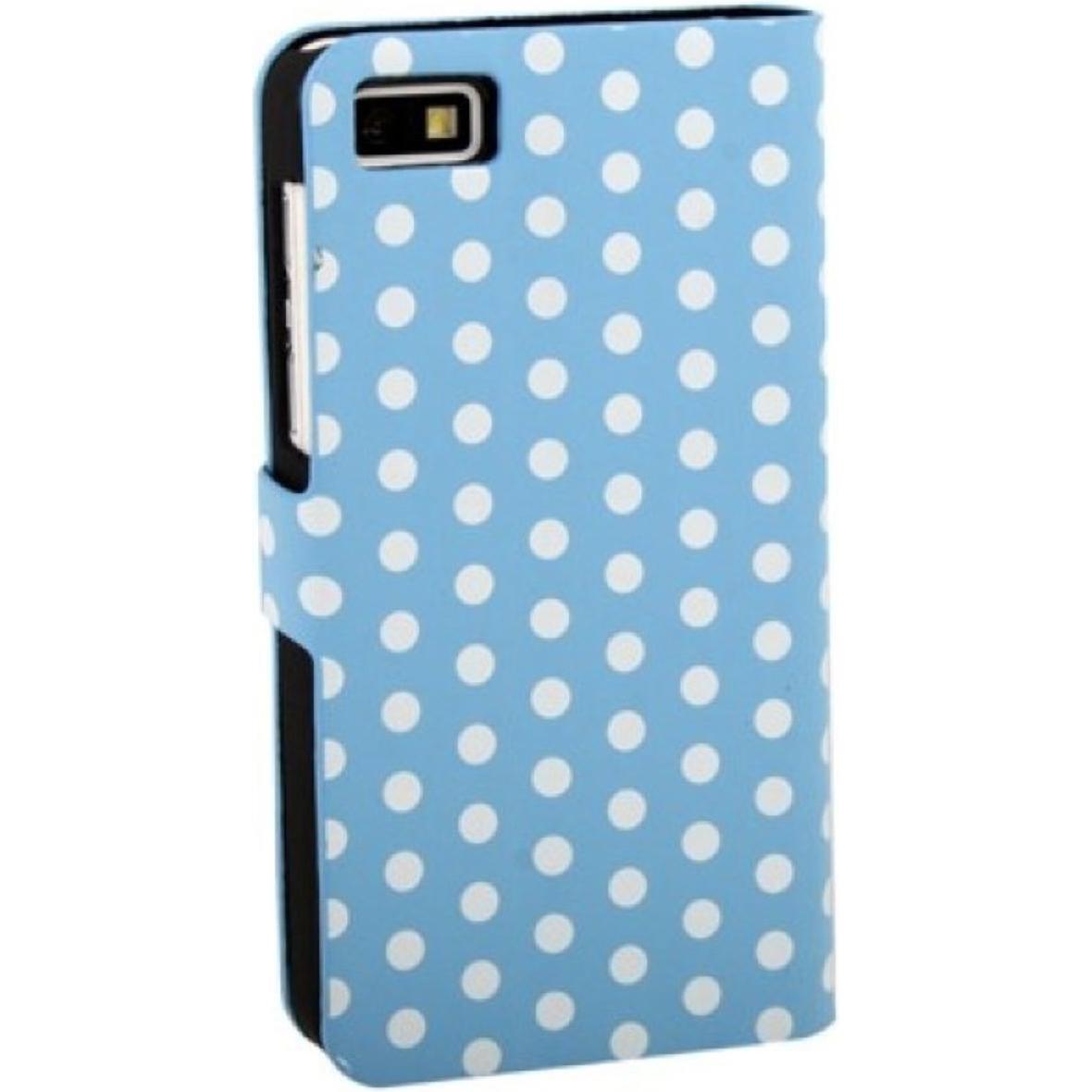König Design Schutzhülle Flip Hülle dünn für Handy BlackBerry Z10 Hellblau / Weiss (Blackberry Z10), Smartphone Hülle, B...