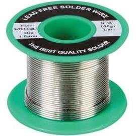 Velleman Lead-Free Solder Sn 99.3% Cu 0.7% 1mm 100G (Ersatzteil), Lötgerät Zubehör, Grau