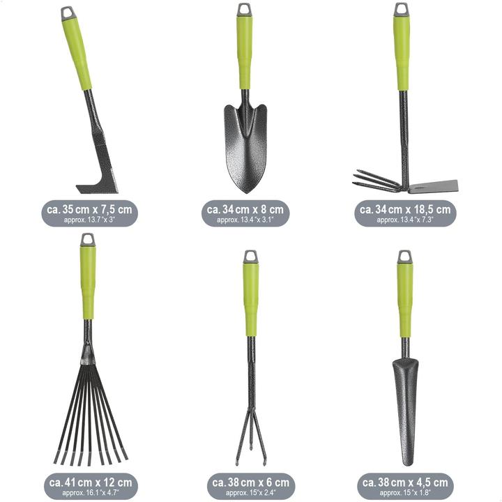 Actual product image Com-four 6-piece garden tool set
