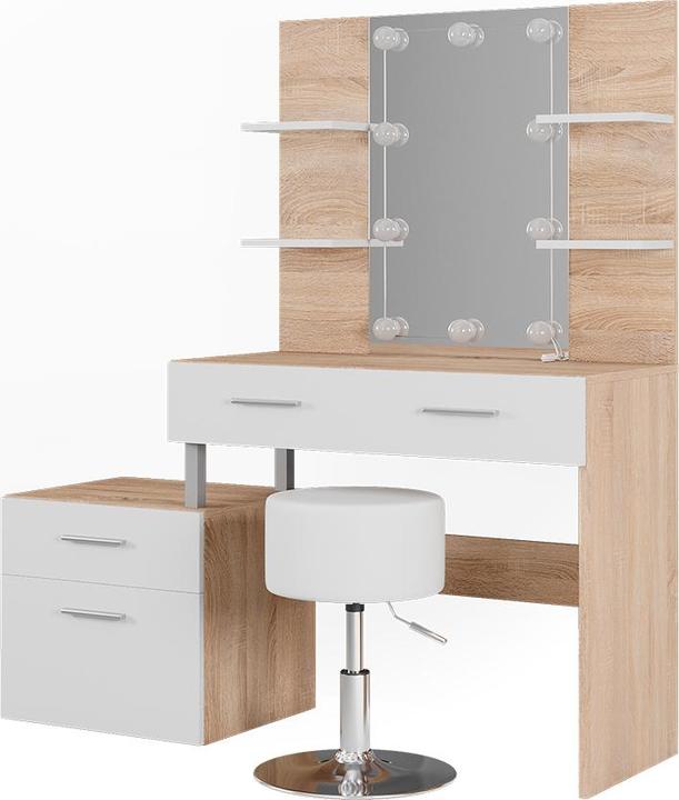 Actual product image Vicco Maria with stool and lighting (132 x 43 x 145.5 cm)