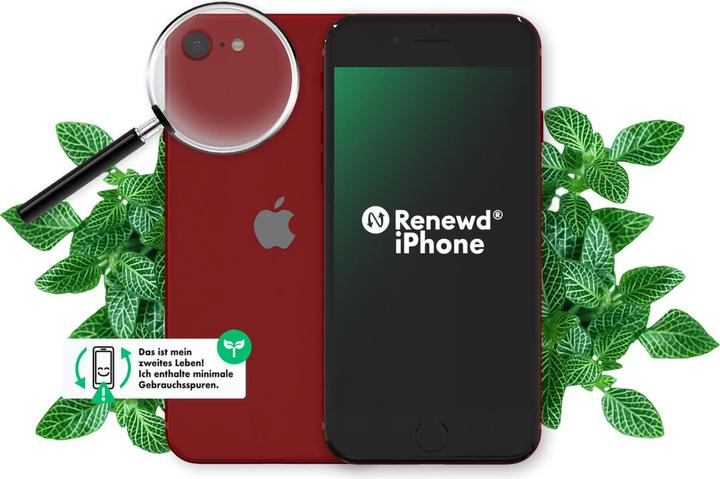 Produktbild Renewd iPhone SE 2022 (128 GB, Rot, 4.70", 12 Mpx, A / Wie neu)