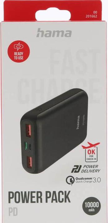 Produktbild Hama PD10-HD (10000 mAh, 18 W, 37 Wh)
