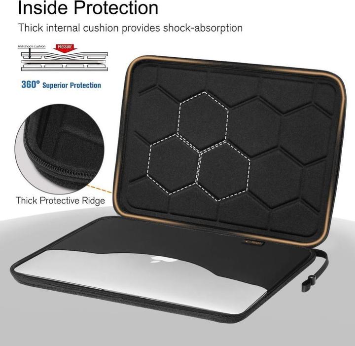Produktbild Tech-Protect HARDPOUCH LAPTOP 13-14 SCHWARZ/ORANGE (14")