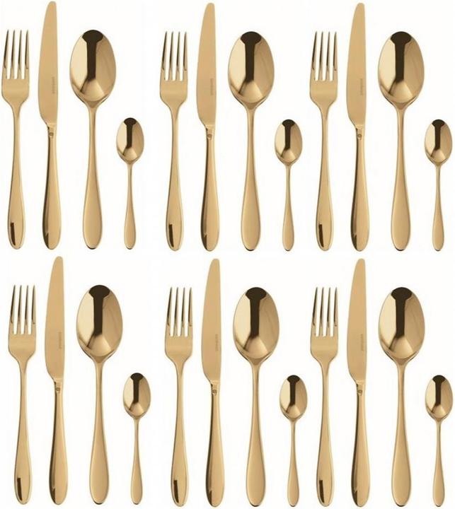 Produktbild Sambonet Besteck-Set Velvet 24-teilig, Gold (24 Stk., Besteck Set)
