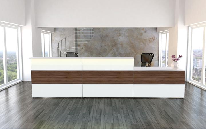 Produktbild Kerkmann Anbautheke weiss, nussbaum 140,0 x 92,0 x 108,0 cm (140 x 92 x 108 cm)