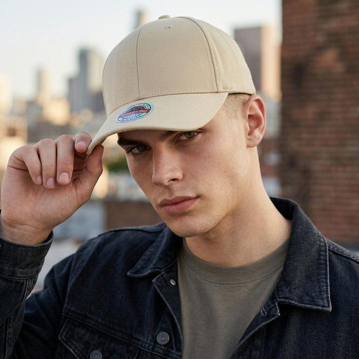 Produktbild Mitchell & Ness M&N Stretch Snapback Classic Red Stretch-Fit Cap Sand Beige (One Size)