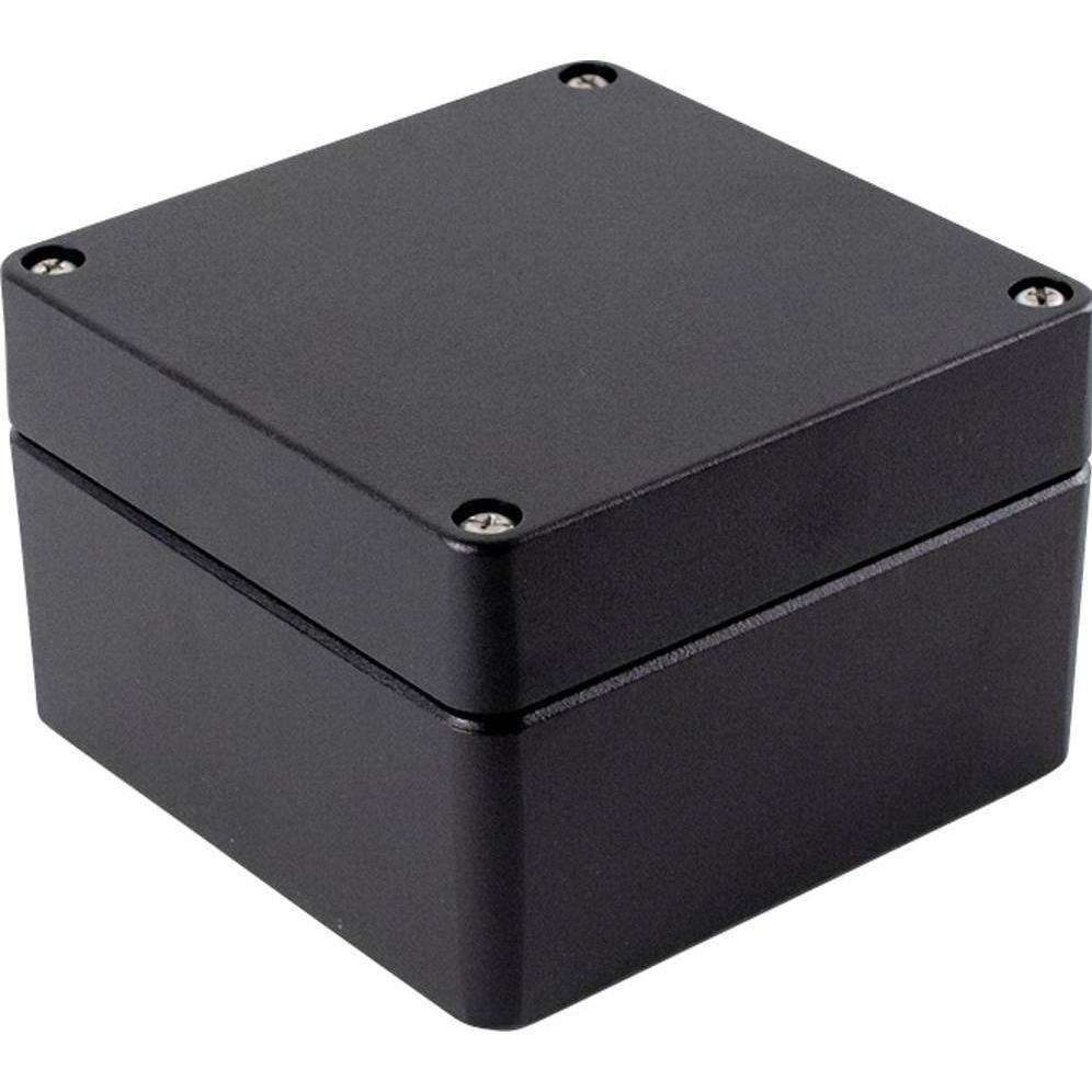 Hammond Metallgehäuse 1590 140x140x90mm Aluminium, Druckguss Schwarz IP68 (Gehäuse), Elektronikzubeh