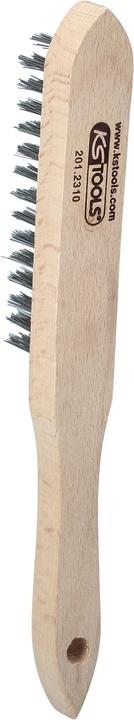 Productafbeelding KS Tools Roestvrijstalen handdraadborstel 3-rijig. 290mm 201.2310 (29 cm)
