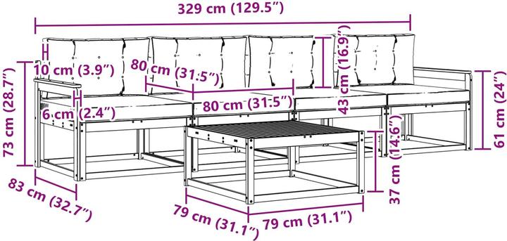 Produktbild vidaXL Outdoor-Sofa