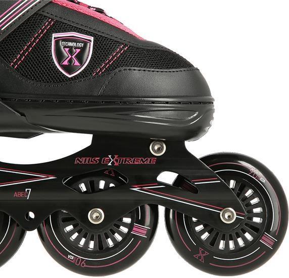Produktbild Nils Rollschuhe NA19088 Schwarz-Pink GRÖSSE S (31-34) INLINE-SKATES EXTREME (33)