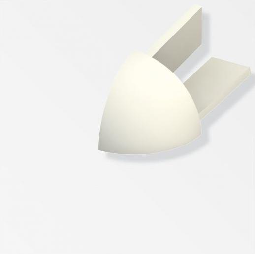 Actual product image Alfer Quadrant outside corner ABS