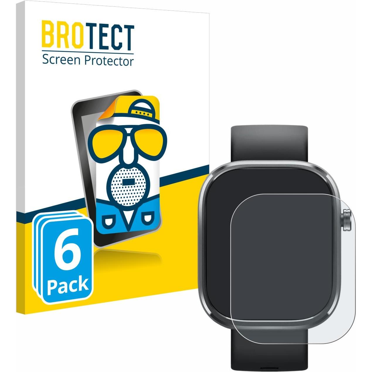 BROTECT Entspiegelungsfolie Displayschutz Displayschutzfolie Folie Matt, Smartwatch Schutzfolie, Grau