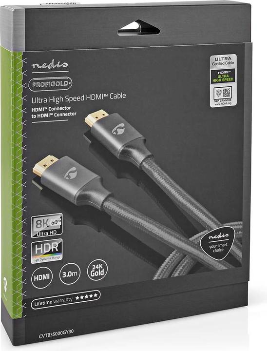 Produktbild Nedis Ultra High Speed ​​HDMI ™ -Kabel | HDMI™ Stecker | HDMI™ Stecker | 8K@60Hz | 48 Gbps | 3.00 m (3 m)