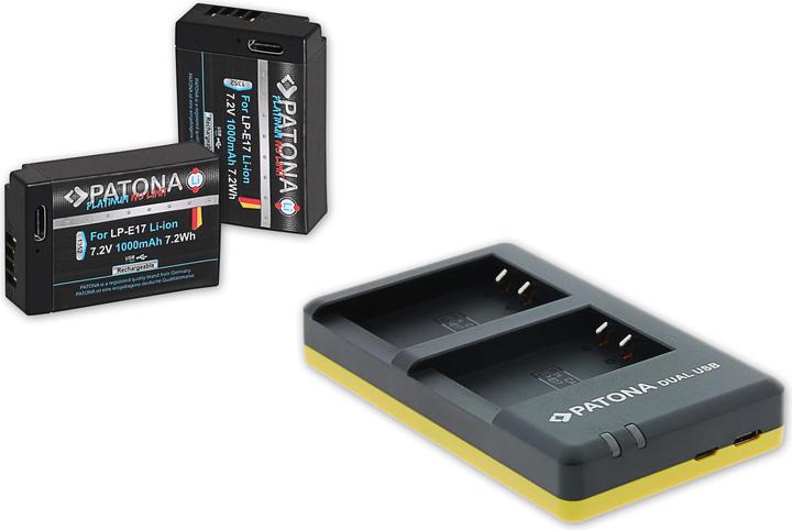 Actual product image Patona LP-E17 Set Ladegerät + 2 Akkus (Camera battery charger)