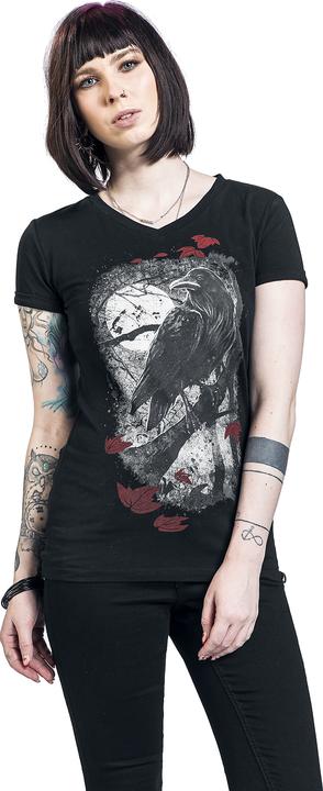 Produktbild Black Premium T-Shirt mit Rabenprint (M)