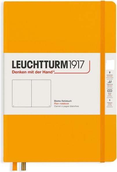 Actual product image Leuchtturm1917 Lighthouse Pocket Blank.Ris.Sun (90 x 150 mm, Plain, Hardcover)