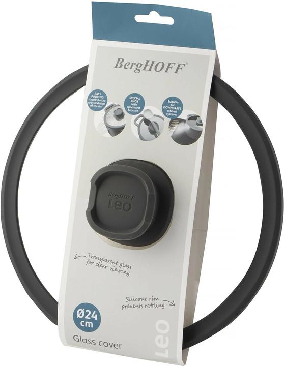 Produktbild BergHoff Pfannendeckel Leo Stone+ 28 cm, Schwarz, Materialtyp: Glas (28 cm, Glas)