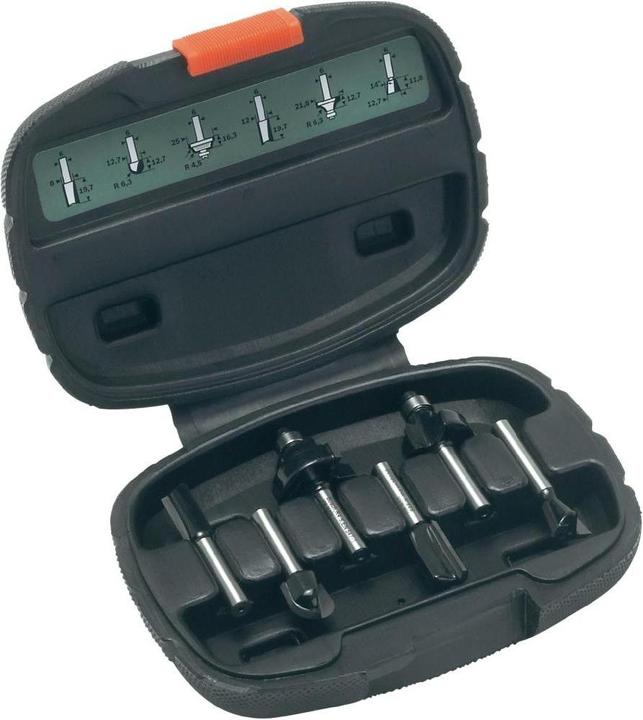 Bosch Zubehör HM-Fräser-Set mit 6 mm Schaft, 6-teilig