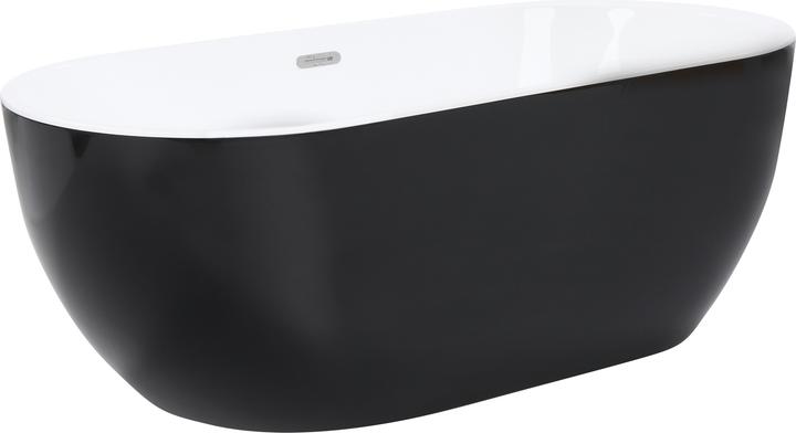 Actual product image Beliani Bath tub free-standing black oval 170 x 80 cm NEVIS (220 l, 170 cm, 80 cm)