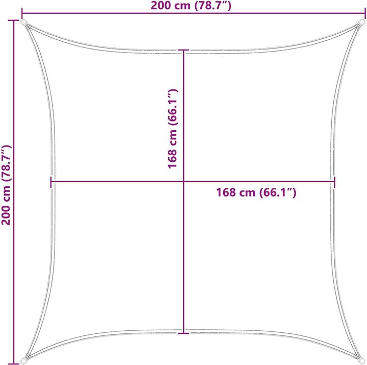 Actual product image vidaXL Outdoor Sonnenschutz Markise (200 x 200 cm)