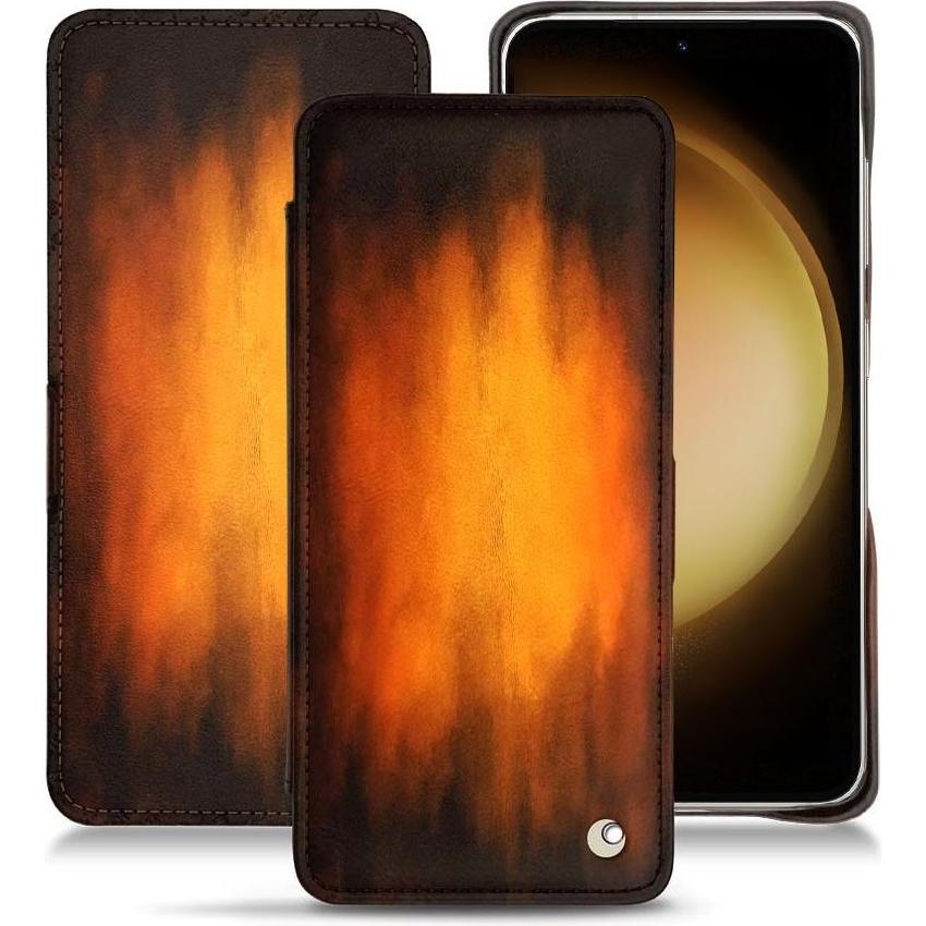 Thumbnail - Noreve Lederschutzhülle horizontal (Samsung Galaxy S23+), Smartphone Hülle, Violett