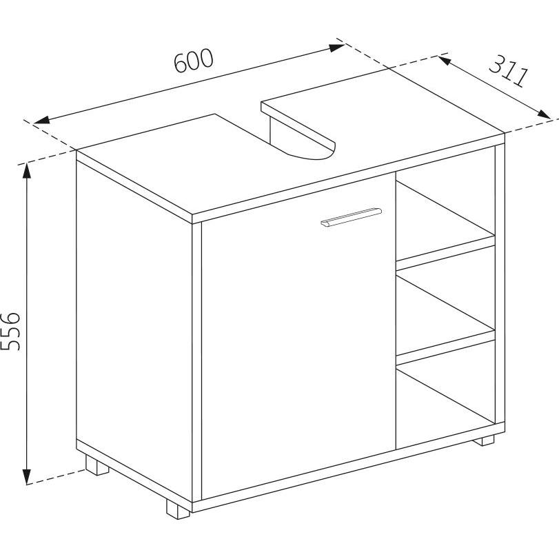 Thumbnail - Vicco, Waschbeckenunterschrank, Perry