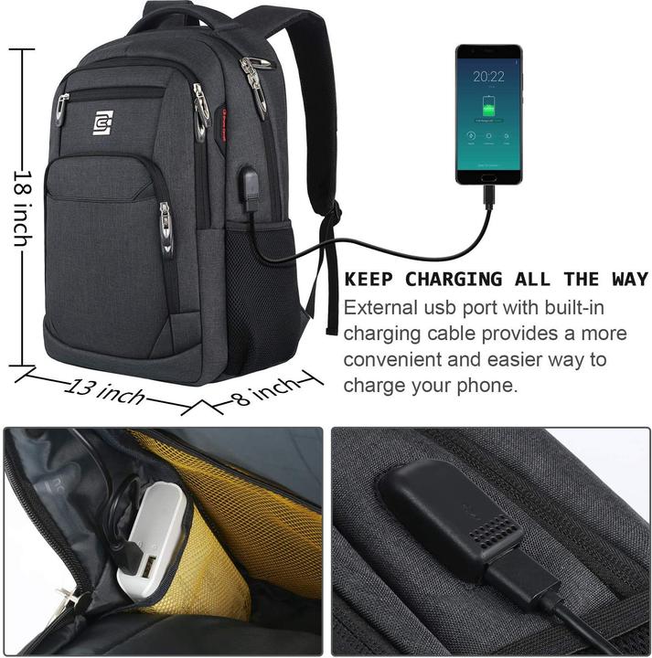 Produktbild Marcello Laptop-Rucksack mit USB-Ladeanschluss