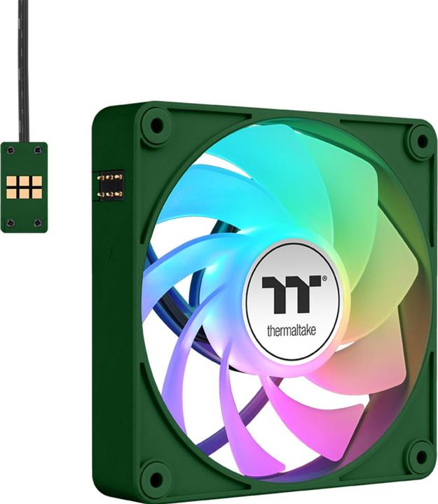 Immagine prodotto Thermaltake TT CT120 EX Reverse ARGB PC Cooling Fan 3 Pack Racing Green (120 mm, 3 x)