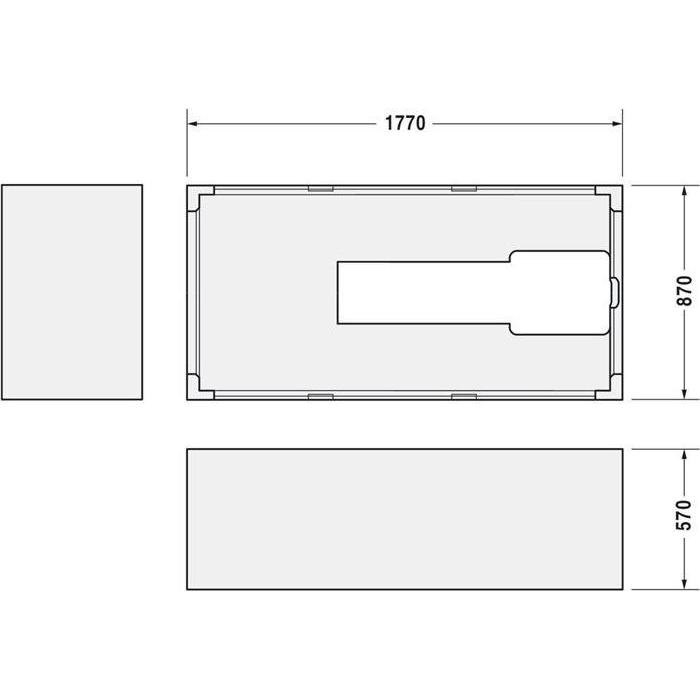 Thumbnail - Duravit, Badewanne, Wannenträger für 700050 (177 cm, 177 cm)