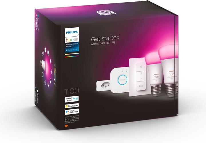 Produktbild Philips Starterset White & Color Ambiance, 2 x E27, 75 W, Bridge (E27, 800 lm, 1 x)