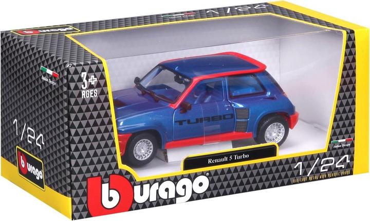 Actual product image Bburago Renault 5 Turbo blue/red 1:24