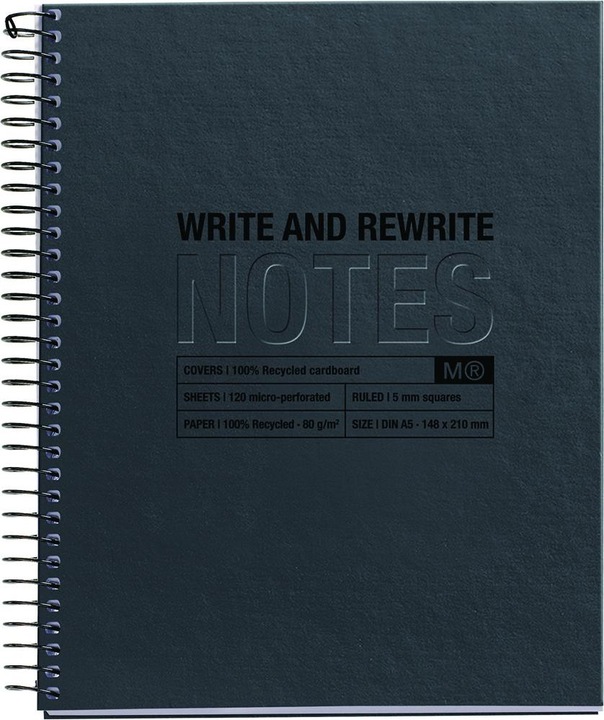 Actual product image Miquelrius Message Notebook (A5, Checked, Hardcover)