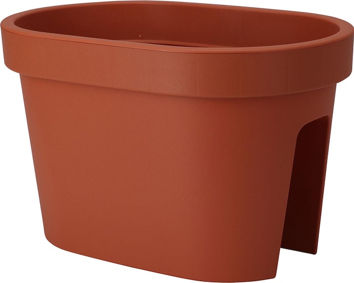 Produktbild ProGarden Balkon-Blumentopf oval, Geländertopf, 27 x 40 x 25 cm, 2er-Set (40 cm)