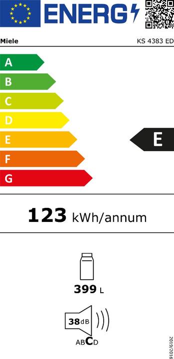 Label énergétique Miele KS4383 ED WS (399 l)