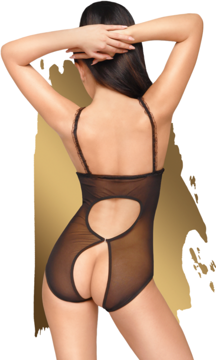 Produktbild Penthouse Lingerie Turned on - Cupless playsuit with bow details and open back - (L, XL)