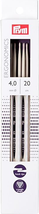 Prym Stocking needles ergonomics 4.00 mm, 20 cm, card 5 pcs, plastic
