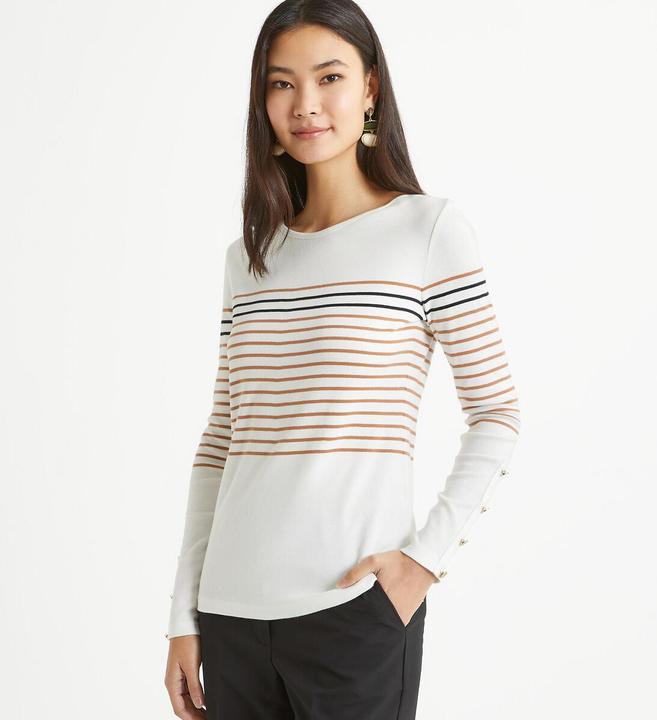 Produktbild Anne Weyburn Gestreiftes Rundhals-Shirt mit langen Ärmeln (48)