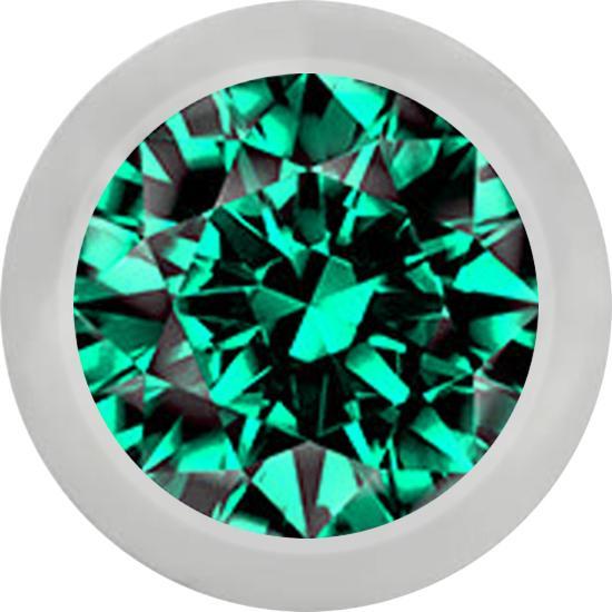 Immagine prodotto Star Piercing Micro sfera in argento con cristallo turchese (senza ottone, Acciaio chirurgico 316L)
